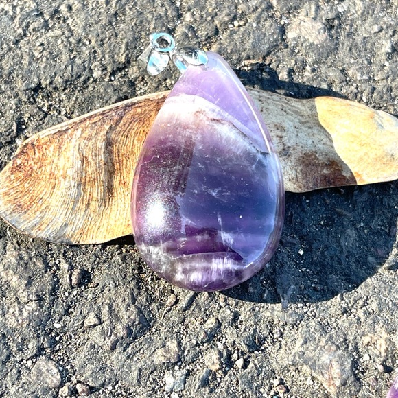 Natural Amethyst Pendant Set of 3 pieces Crystal Gemstone Jewelry - Picture 2 of 9